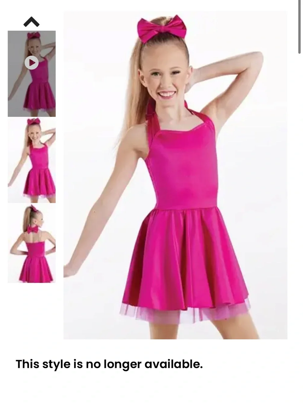 Weissman Bright Pink Halter Dance Dress with Tulle Hem No Excuses